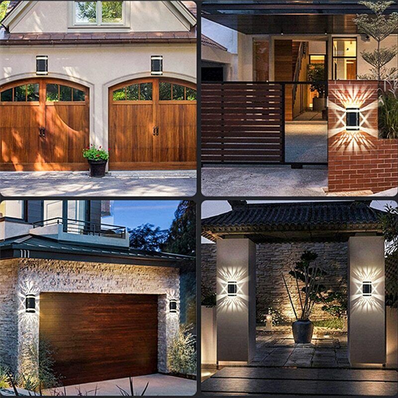 LED Solar Wall Light Outdoor Waterproof Solar Lamp Fence Deck Garden Patio Pathway Stair Street Landscape Balcony Decoration