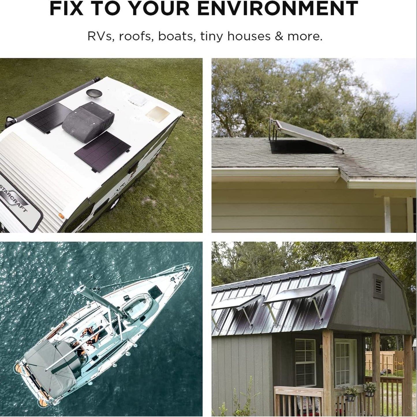 RVs, roofs, boats, tiny houses & more: