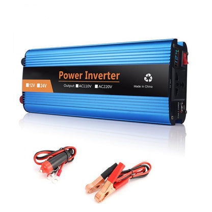 Inverter 12v/24v 220v 6000W Pure Sine Wave Solar Inverter Voltage Transformer Converter LED Display Usb Charging Dual Socket