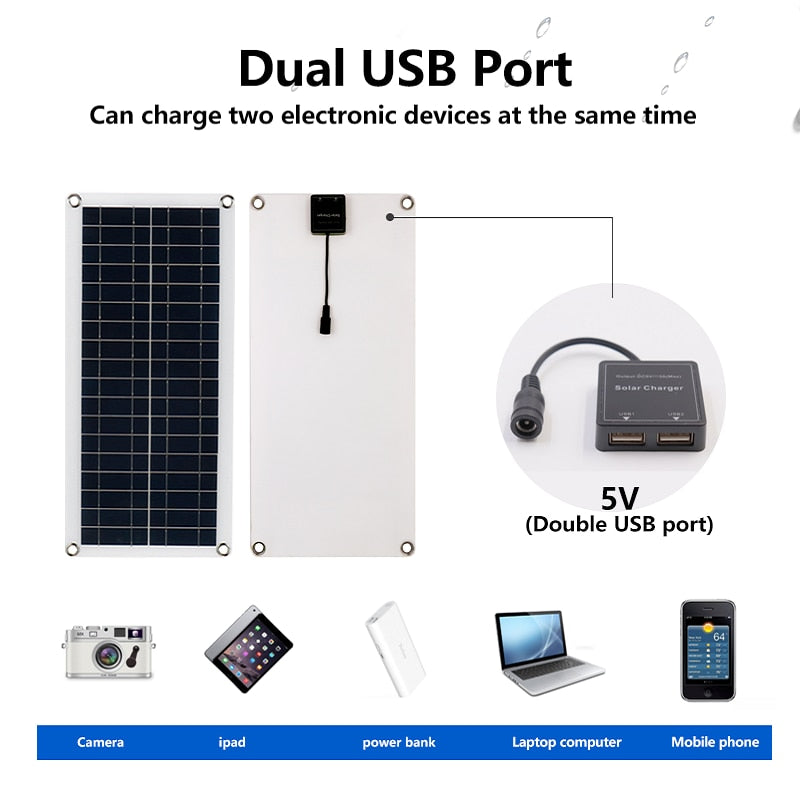 Dual USB Port Can charge two electronic devices at the same time 5V