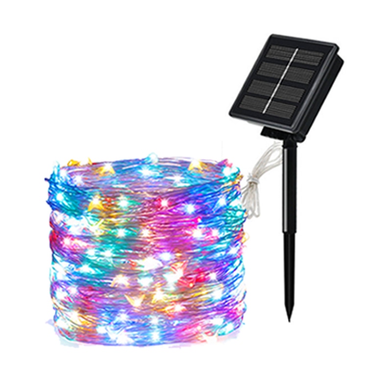 Guirlande Solaire Fée LED Lumières 200m Lumières De Noël Étanche Extérieure Guirlande Solaire Lampe De Noël Pour La Décoration De Jardin.
