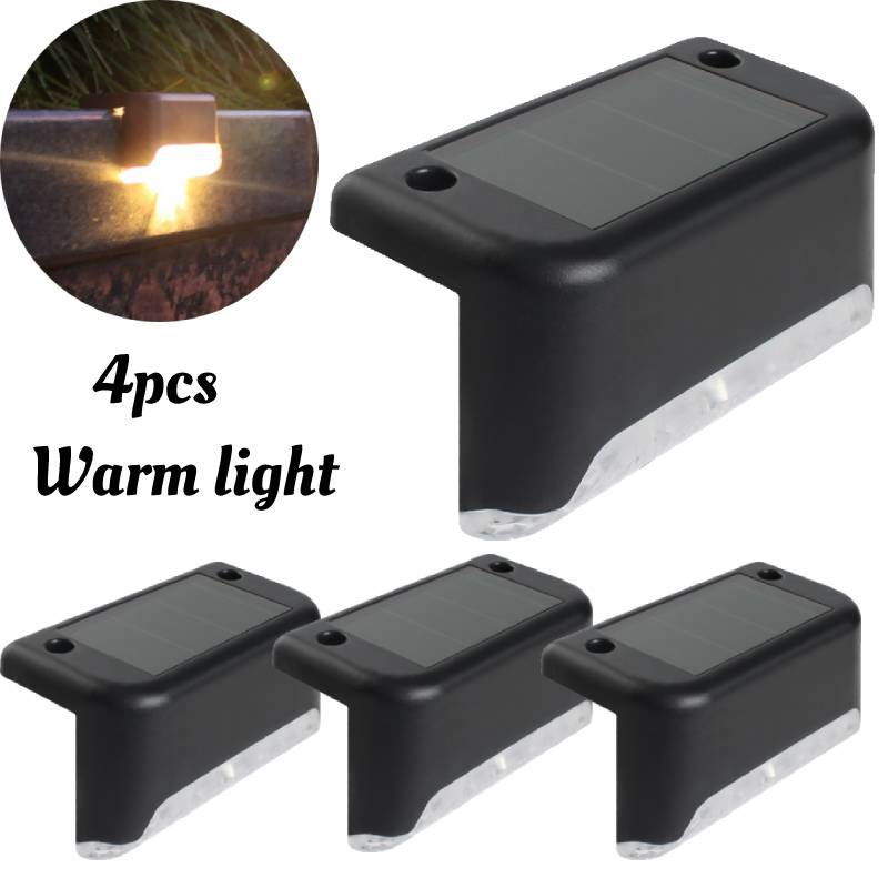 Lampada solare a LED Percorso Scale Luci da giardino per esterni Impermeabile Energia solare Balcone Decorazione luminosa per recinzione per scale del patio di Natale