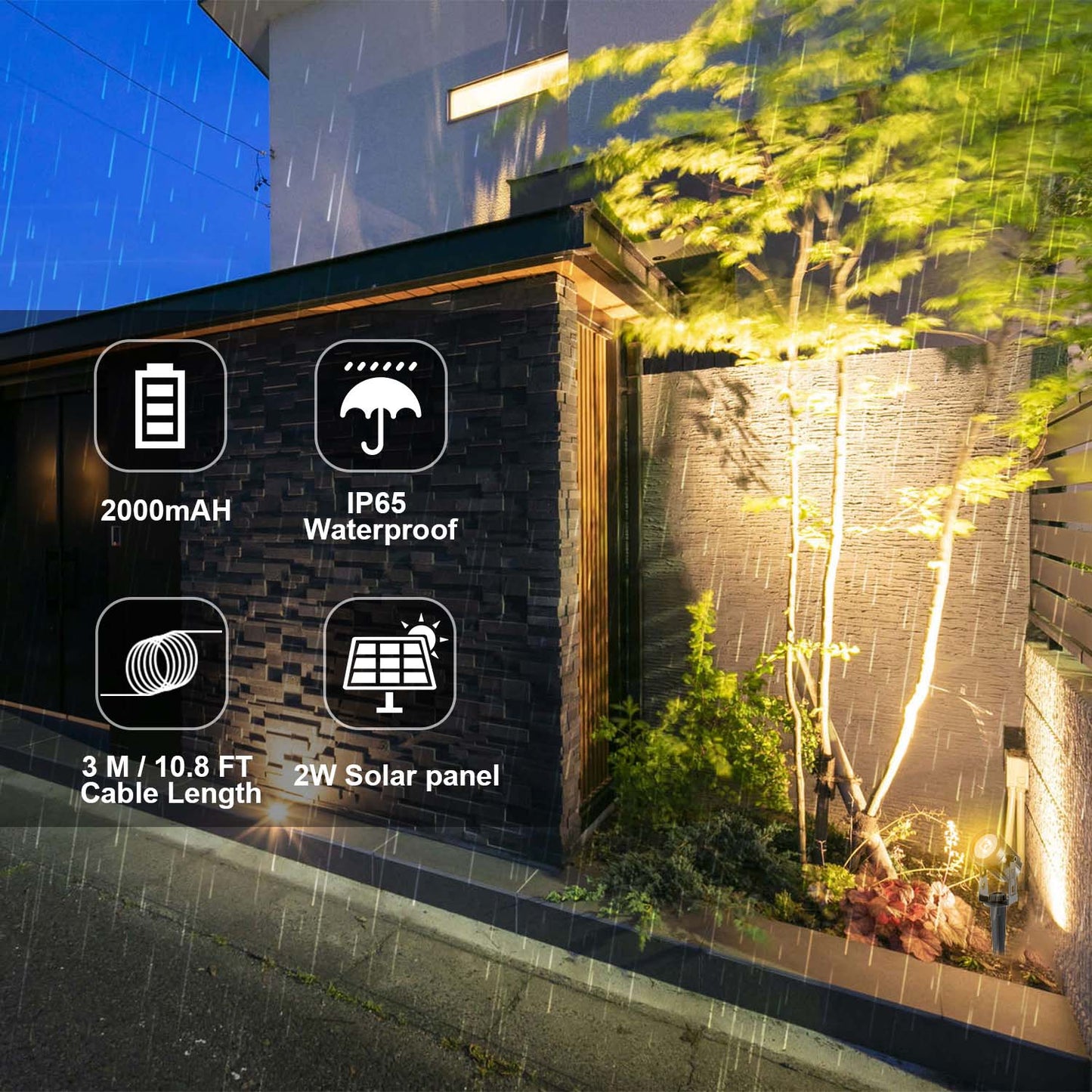 T-sunrise Solar LED Outdoor Light IP65 Impermeabile Decorazione da giardino Luci RGB Lampade per illuminazione da giardino con paesaggio bianco caldo / freddo