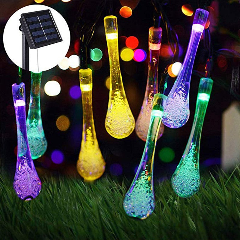 18 Styles Solar Garlands light string 5-12M Peach Flower Lamp Power LED String Fairy Lights Garden Christmas Decor For Outdoor