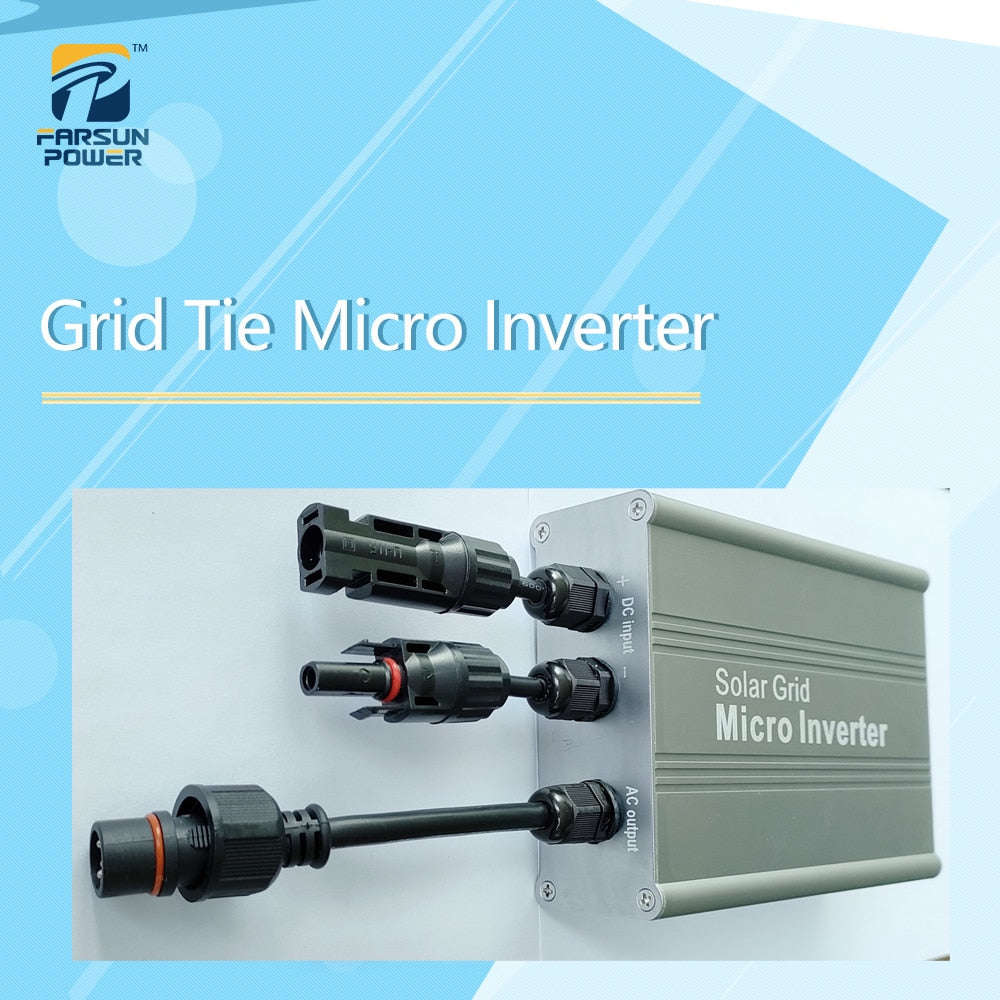 MPPT Solar Grid Tie Micro Inverter Home Solar On Grid System Solar Inverter Converter 500W/600W/700W Output 120V/230V