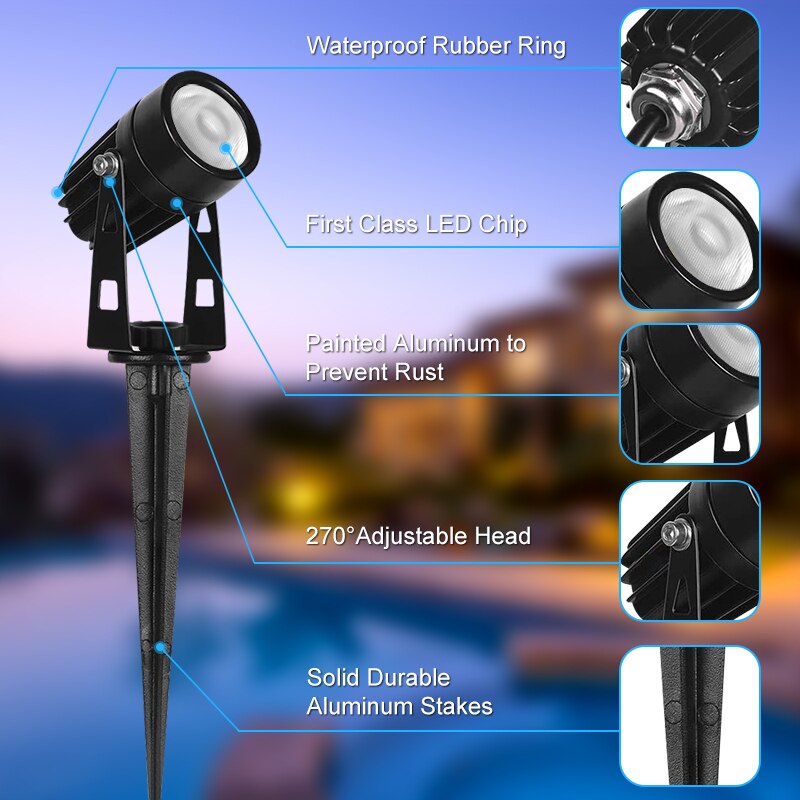 270*Adjustable Head Solid Durable Aluminum Stake
