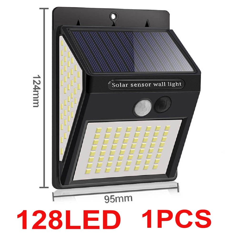 Solar sensor wall light 1 95mm 128LED 1PC