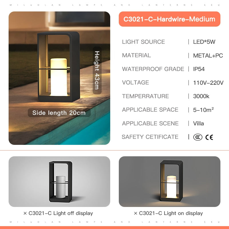 VZVI Luce da Giardino Luce Solare Luce da Viale per Esterni Lampade da Prato Impermeabile Auto On/Off Decorazione Paesaggio a Led per Cortile Patio Passerella