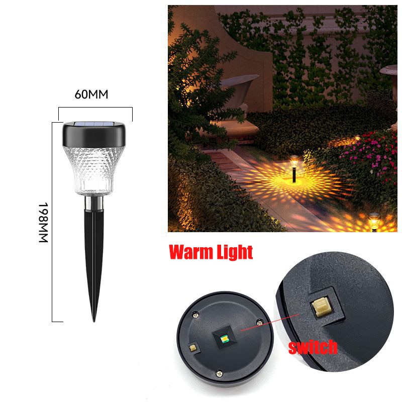 LED pelouse lampes solaires jardin lampe extérieure rvb multicolore porte chemin éclairage solaire noël décoratif paysage briller lumière