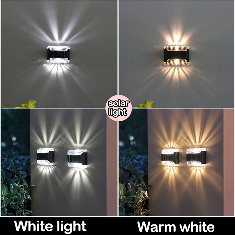 Led luz solar luz solar lâmpada de parede jardim ao ar livre pátio varanda varanda decorações de estufa luzes impermeáveis decoração de casa e jardim