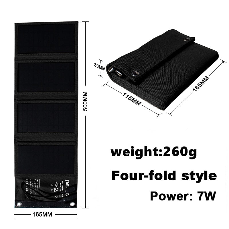 Outdoor Wandern Angeln Solarpanel 5V 10W 7W Wasserdichtes USB-Ladegerät Tragbare Powerbank Für Touristenzellen Telefon Camping