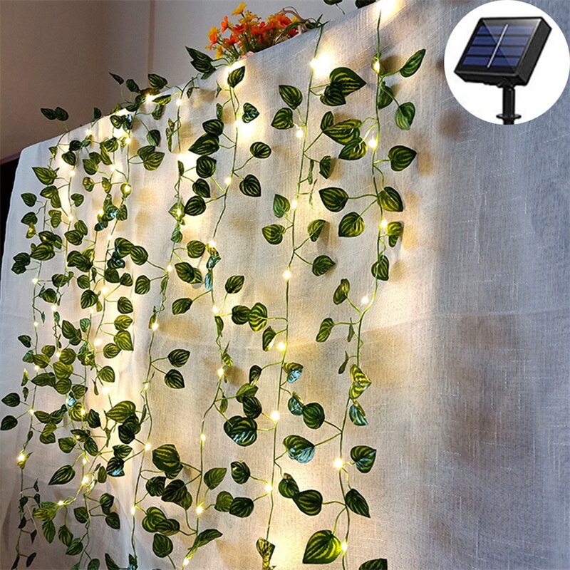 Fairy Lights Solar Lights Maple Leaf Waterproof Outdoor Garland 10m 100LED /5M 50 LED Solar Lamp Christmas for Garden Decoration