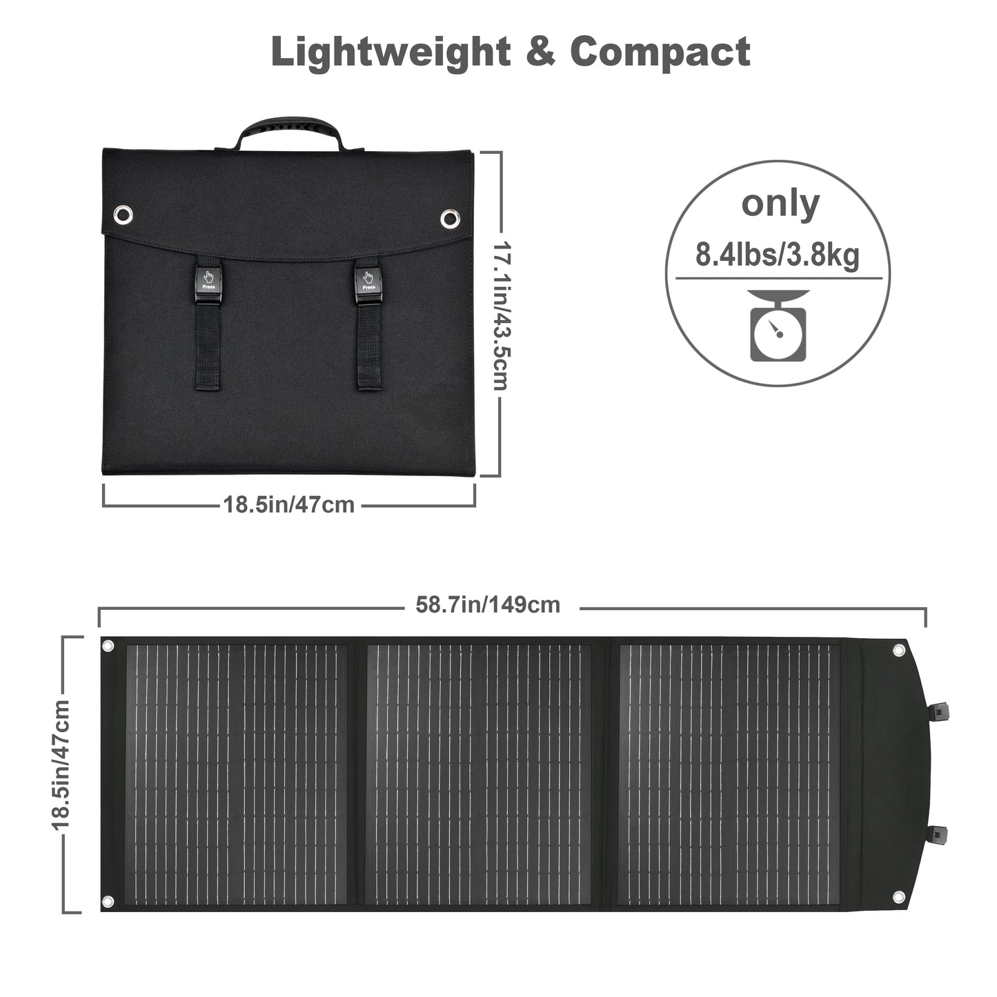 Pannello solare esterno 100W 12v 18v Caricabatterie portatile QC 3.0 PD DC Power Bank per campeggio domestico Viaggi in camper Batteria al litio a ciclo profondo