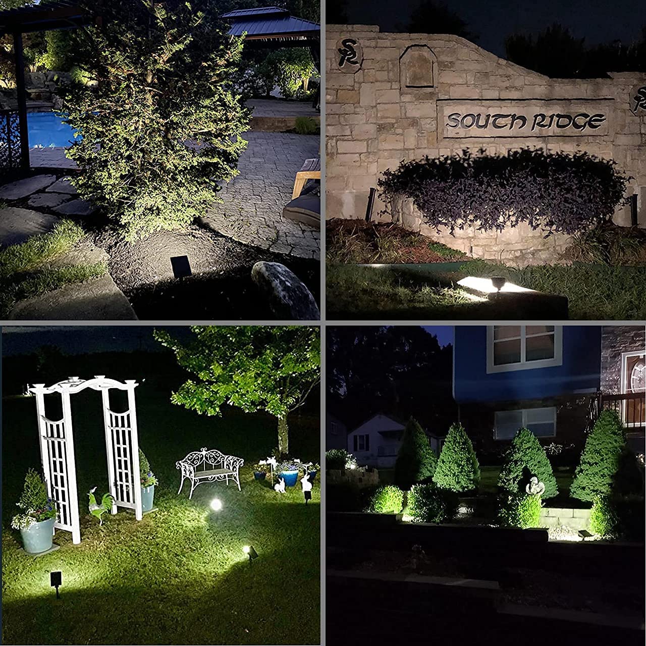 48 LEDs Solar Light Outdoors Landscape Spotlights, 2 In 1 Wireless Waterproof Outdoor Solar Spotlights for Yard Garden Patio