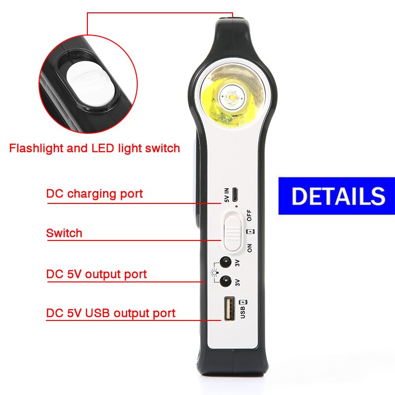 Caricatore USB del sistema di accumulo di energia del pannello solare ricaricabile portatile 6V con illuminazione della lampada Kit sistema di energia solare domestica