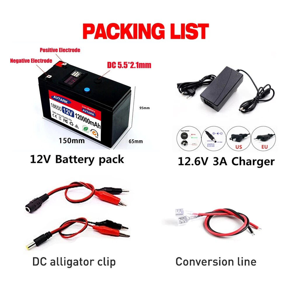 PACKING LIST Positive Electrode Negative Electrode DC