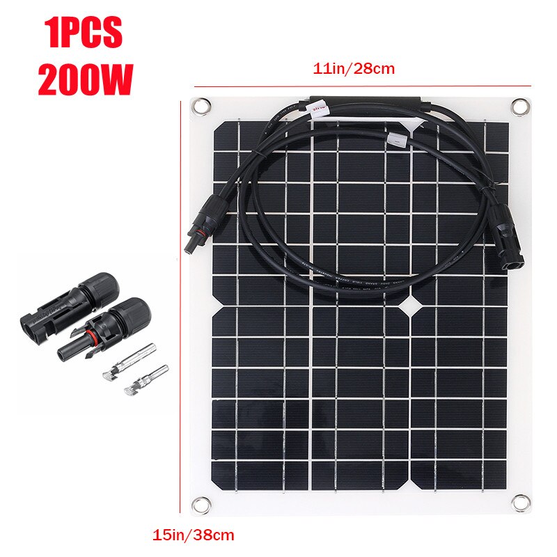 300W Solar Panel Kit Complete 12V Polycrystalline USB Power Portable Outdoor Rechargeable Solar Cell Solar Generator For Home