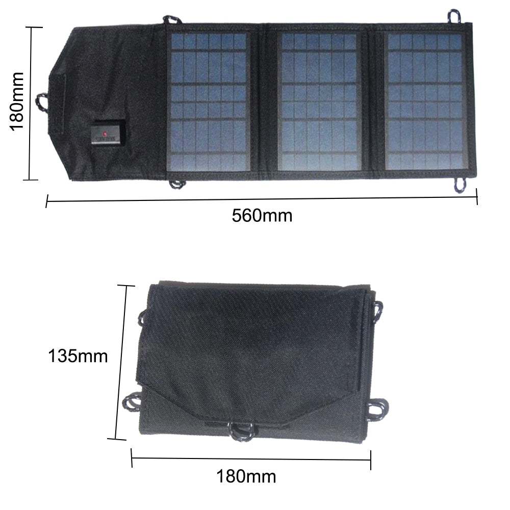 120W Foldable Solar Panel Charger 5V USB Output Plate Safe Charge Cell Solar Charger for Phone Home Outdoor Camp Backup Power