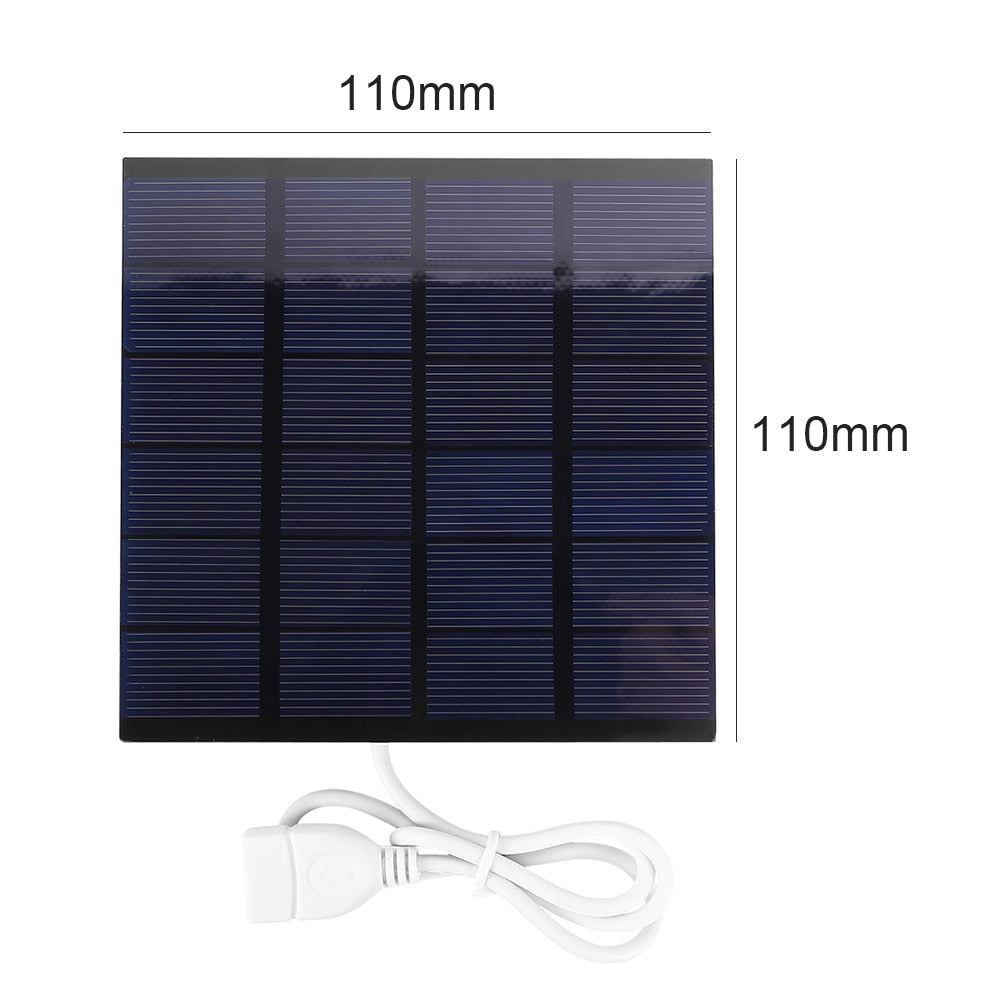 USB Solar Panel Outdoor 1.5W 6V Portable Solar Charger Pane Climbing Fast Charger Polysilicon Travel DIY Solar Charger Generator