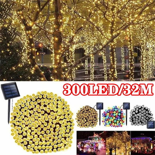 Solar String Light Fairy Garden Waterproof Outdoor Lamp 6V Garland For Christmas Xmas Holiday Party Home Decoration