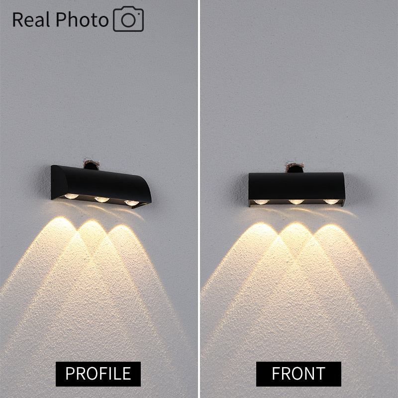 Luz de parede à prova d'água LED iluminação externa para número de casa externa arandelas modernas lâmpadas montadas na parede corpo de alumínio alimentação CA