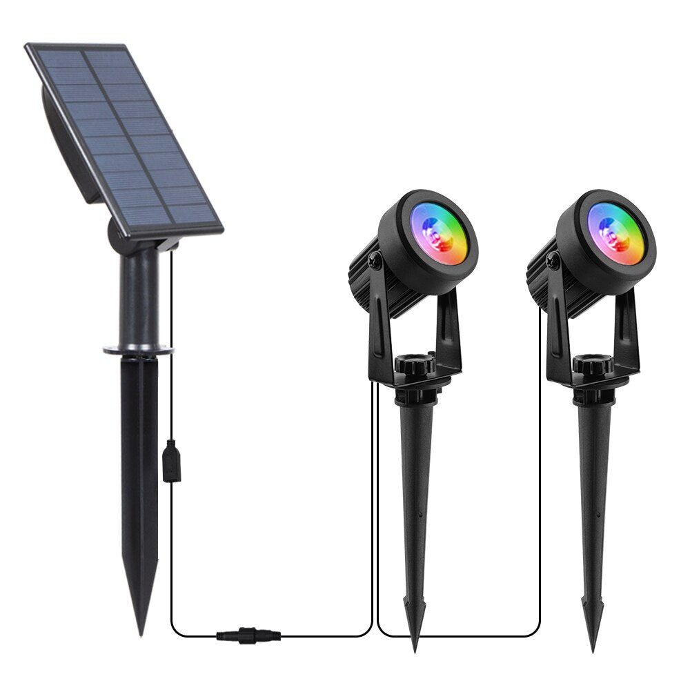 T-sunrise Solar LED Outdoor Light IP65 Impermeabile Decorazione da giardino Luci RGB Lampade per illuminazione da giardino con paesaggio bianco caldo / freddo