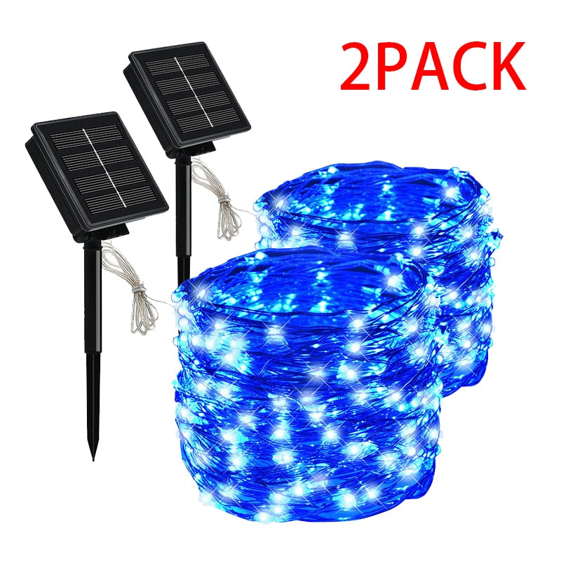 LED Solar Light Outdoor Waterproof Fairy Garland String Lights Christmas Party Garden Solar Lamp Decoration 7/12/22/32 M