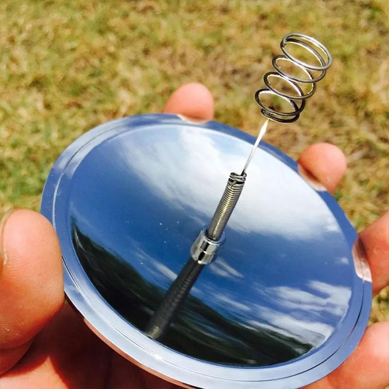 Outdoor Solar Lighter Portable Waterproof Windproof Make Fire Starter Camping Survival Emergency Accessories Tool Hiking Fishing