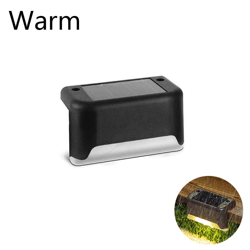 1/4/10/20pcs LED Solar Stair Lamp IP65 Waterproof Outdoor Garden Pathway Yard Patio Stairs Steps Fence Lamps Solar Night Light