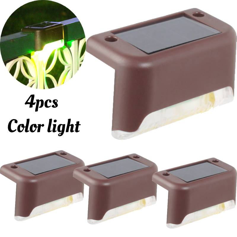 Lampada solare a LED Percorso Scale Luci da giardino per esterni Impermeabile Energia solare Balcone Decorazione luminosa per recinzione per scale del patio di Natale