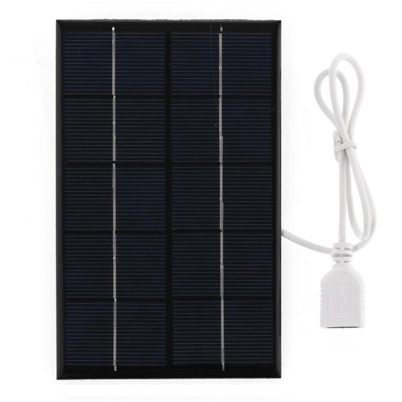 Pannello solare USB da esterno 5W 5V Caricatore solare portatile Pane Caricatore rapido da arrampicata Caricatore solare da viaggio in polisilicio Generatore di caricatori solari fai-da-te