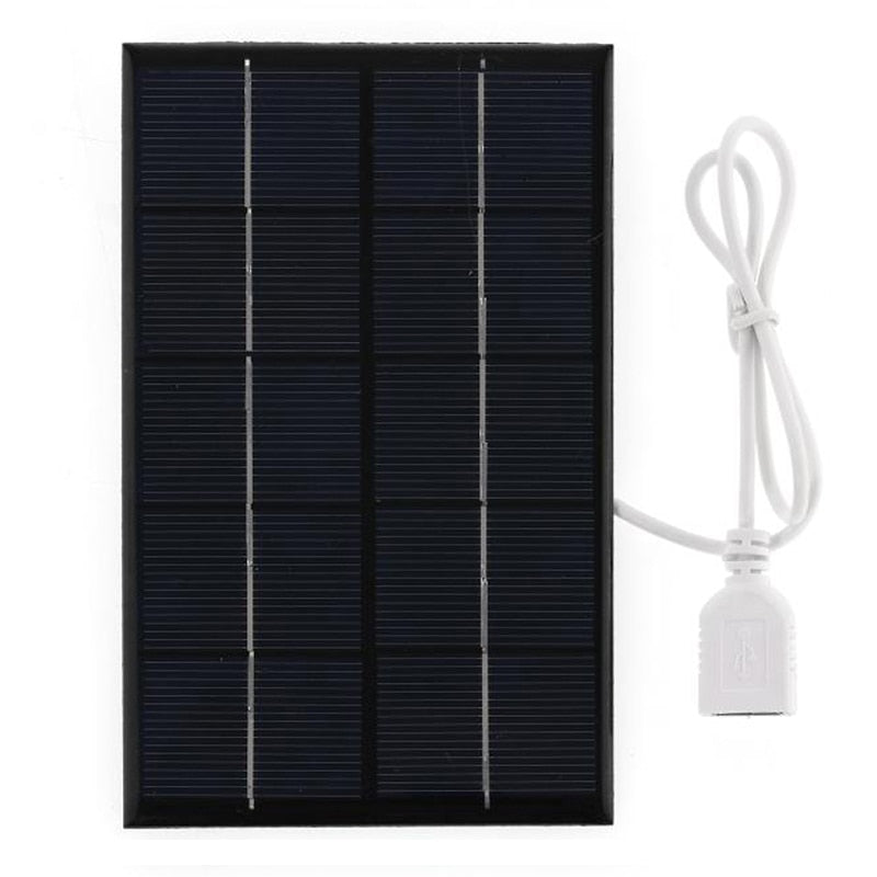 USB Solar Panel Outdoor 5W 5V Portable Solar Charger Pane Climbing Fast Charger Polysilicon Travel DIY Solar Charger Generator