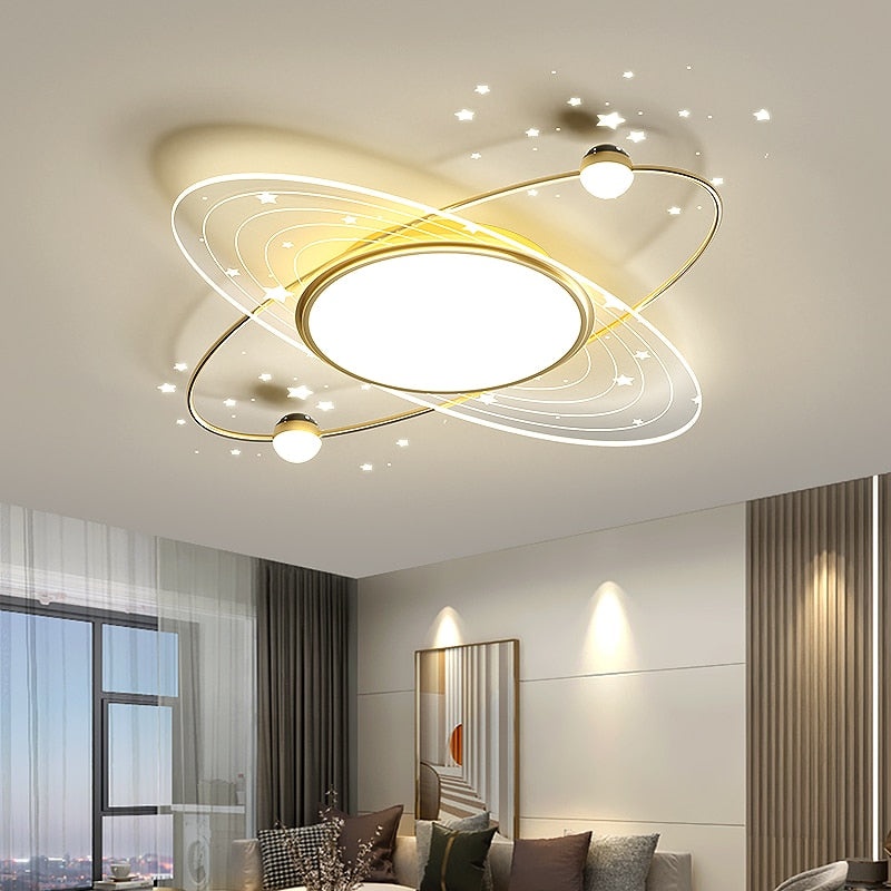 anneau étoile LED Fer Lustre Moderne Lumières Pour Chambre Salon Cuisine Lampes Éclairage Intérieur maison Lustre Plafond lustre