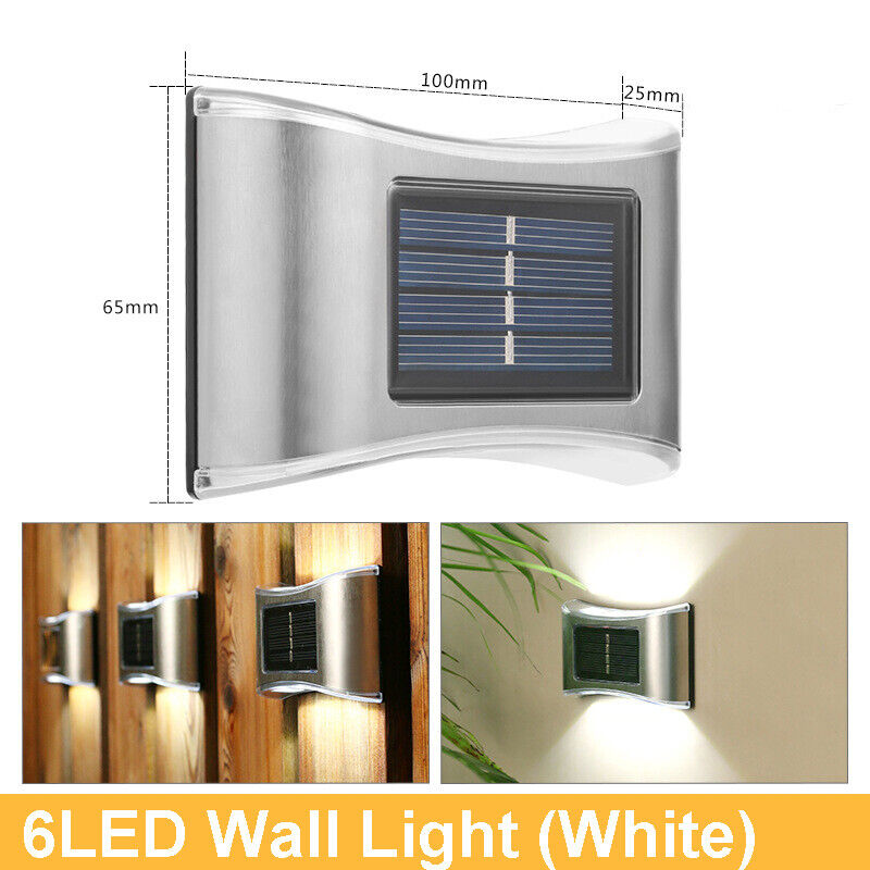 LED Solar Wall Light Outdoor Waterproof Solar Lamp Fence Deck Garden Patio Pathway Stair Street Landscape Balcony Decoration