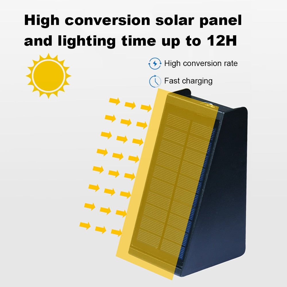 High conversion solar panel and lighting time up to 12H High conversion rate