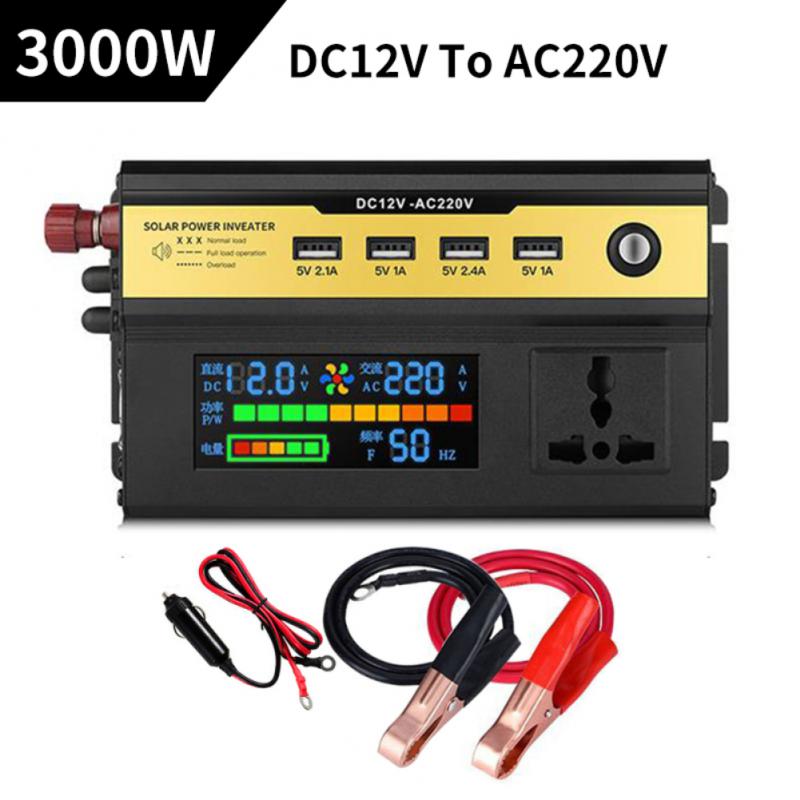 Inverter Pure Sine Wave DC 12v To AC 220V 3000W 5000W 8000W 10000W Portable Power Bank Converter Solar Inverter Car LCD Inverter