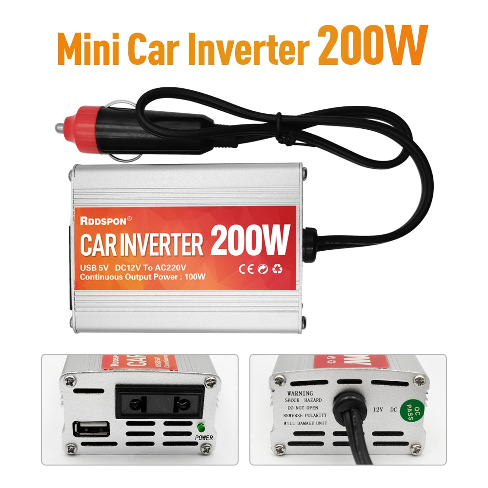 Mini Car Inverter 2OOW RDDSPON CAR