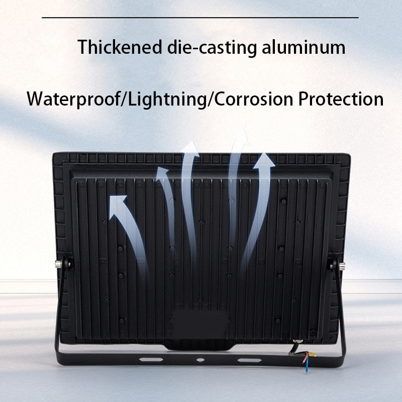 LED Flood Light 100W 50W 30W 20W 10W AC 220V Outdoor IP68 Waterproof Reflector Spotlight Street Light Wall Lamp Garden Lighting