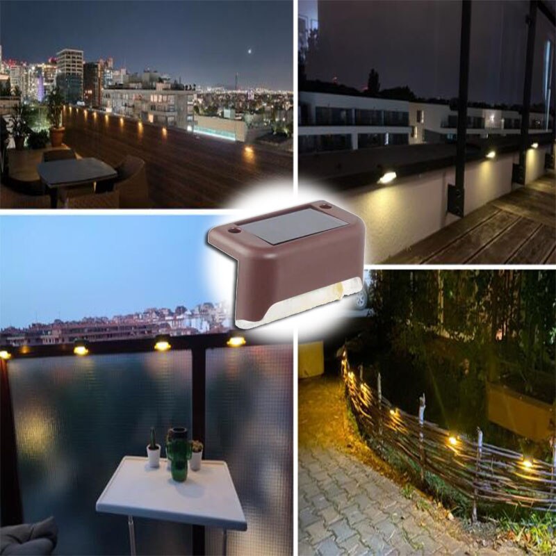 Lampada da gradino a LED bianco caldo Lampada da giardino per scale da esterno Luci da giardino impermeabili per balcone Decorazione per recinzione per scale da patio