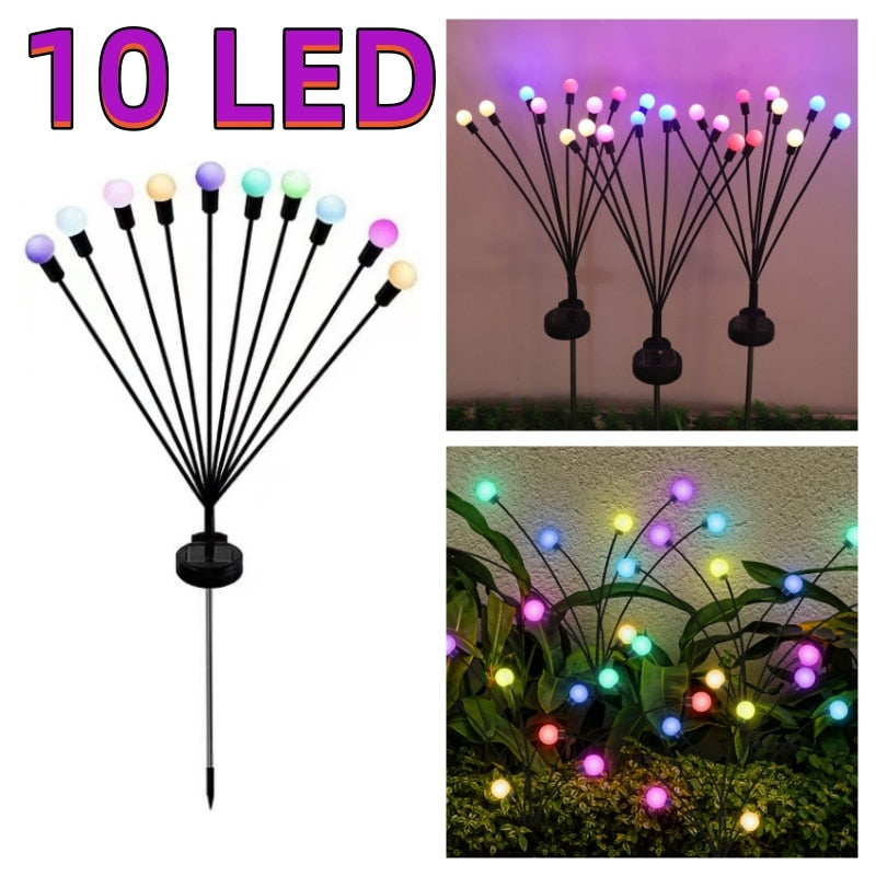 Solar LED Light Outdoor Waterproof Garden Sunlight Powered Landscape Lights Firefly Garden Lights Lawn Garden Decor Solar Light