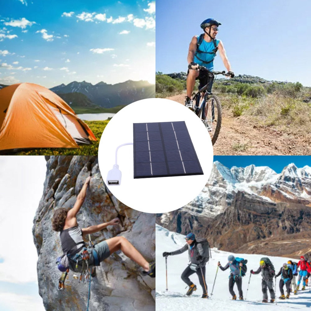 1pc USB Solar Panel 5W 5V DIY Solar Charger 88x142mm for 3-5V Battery/Mobile Phone Charging Accessories