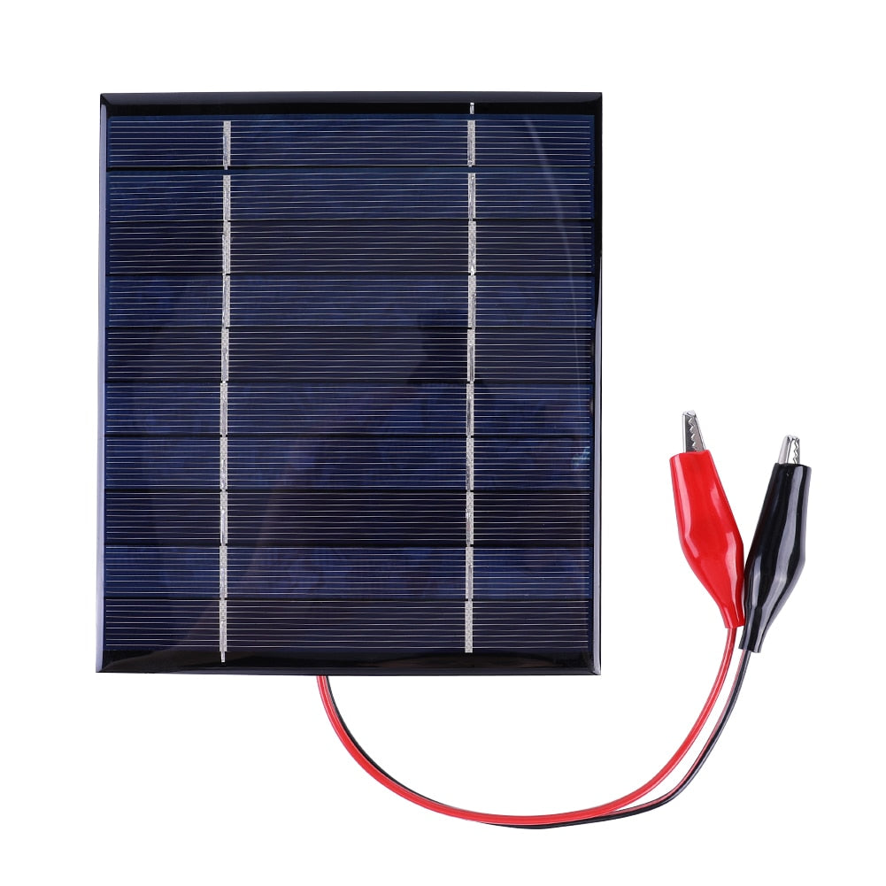 Solar Panel 10W 12V Outdoor DIY Solar Cells Charger Polysilicon Panels USB Outdoor Portable Solar for Cell Mobile Phone Chargers