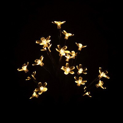 20LED Solar Lamp Solar Garlands Light Peach Flower Solar Lamp Power LED String Fairy Lights Garden Christmas Decor for Outdoor