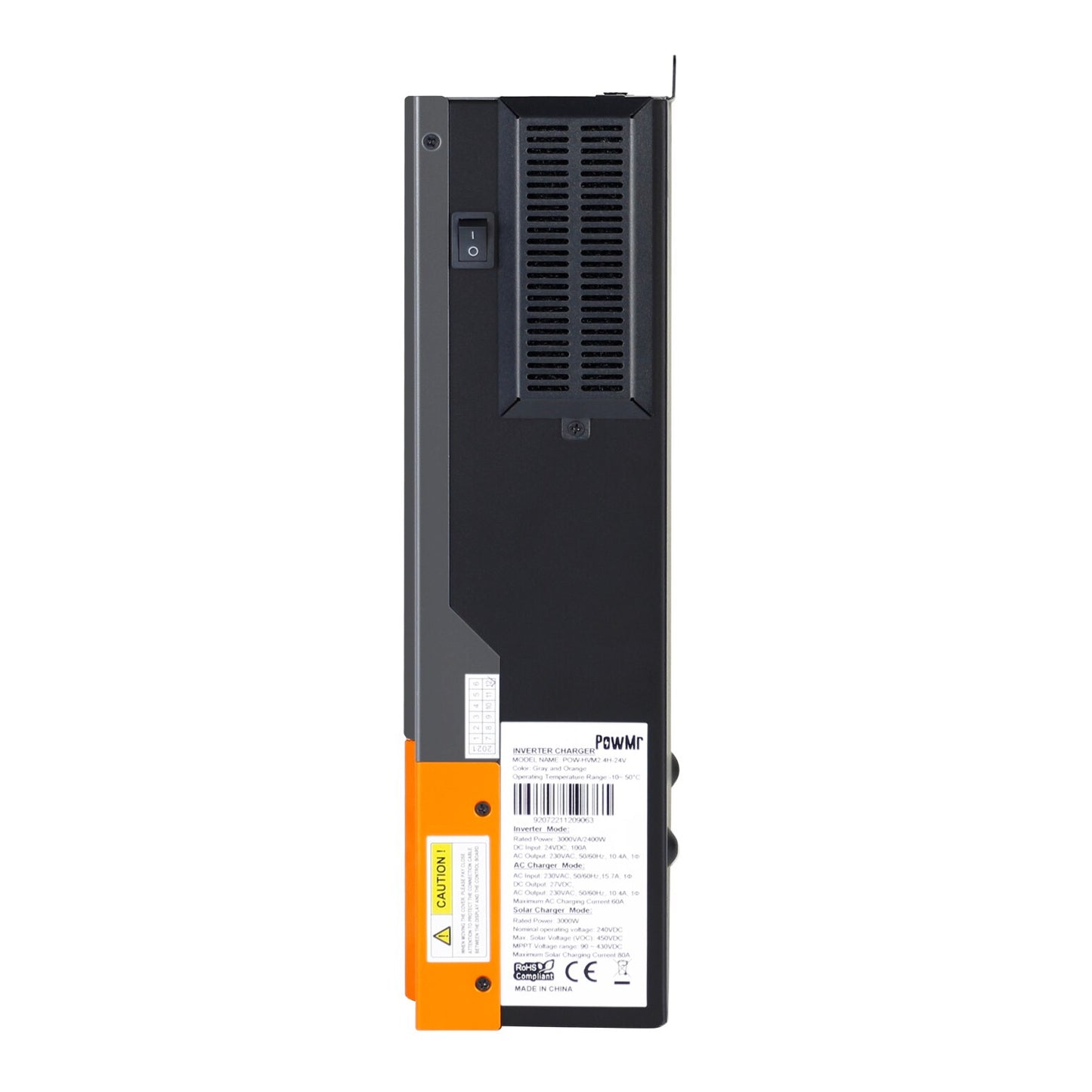 Inversor Solar Híbrido PowMr 12V 24V 3KW 2KW 1.5KW MPPT 80A 220v 230V Conversor para Bateria de Lítio Chumbo-Ácido Onda Senoidal Pura