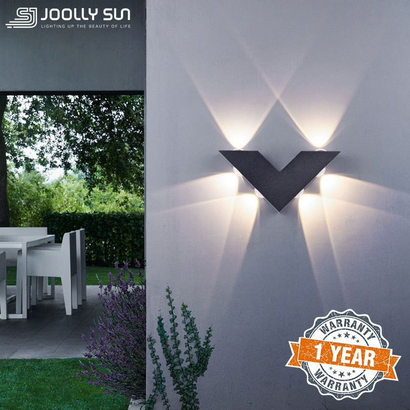 Joollysun Wall Light Waterproof Outdoor Lighting Garden Decoration LED Modern Lights for Balcony Porch Patio Sconces