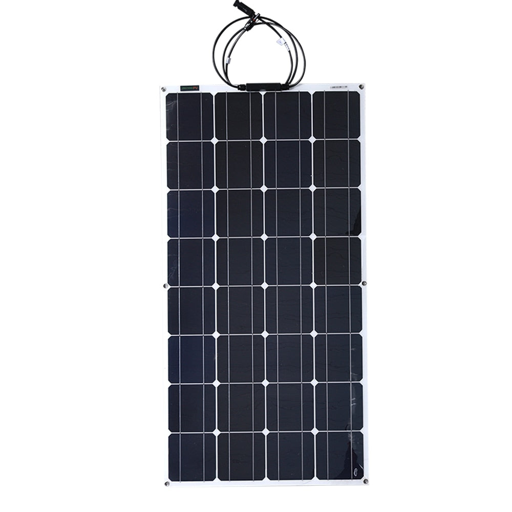 Painel solar 300 W 400 W 200 W 100 W Etfe Painéis solares flexíveis Célula solar monocristalina 12 V/24 V Carregador de bateria 1000 W Kits de sistema