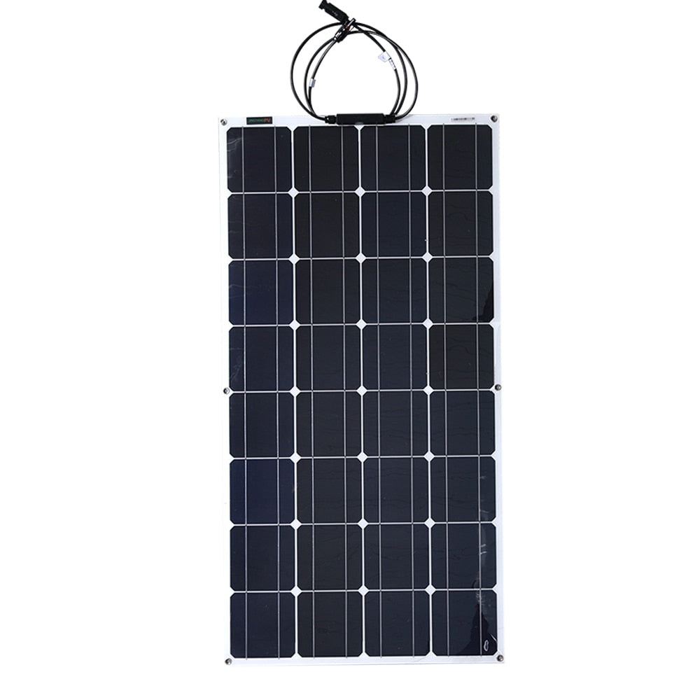 400W 300W 200W 100W Solar Panel PET Flexible Solar Panel Mono Solar Cell 12v Solar Battery Charge Waterproof For Home Roof Boat