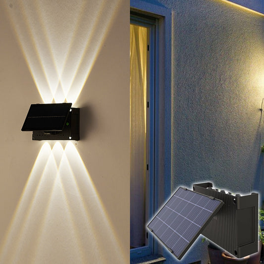 Wall Light Solar Led Light Outdoor Up And Down Waterproof Sunlight Fence Porch Wall Decor Garden External Sconce Solar Lamp