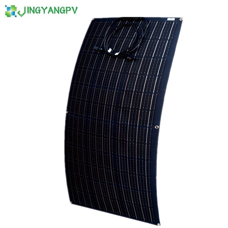 Painel solar 300 W 400 W 200 W 100 W Etfe Painéis solares flexíveis Célula solar monocristalina 12 V/24 V Carregador de bateria 1000 W Kits de sistema