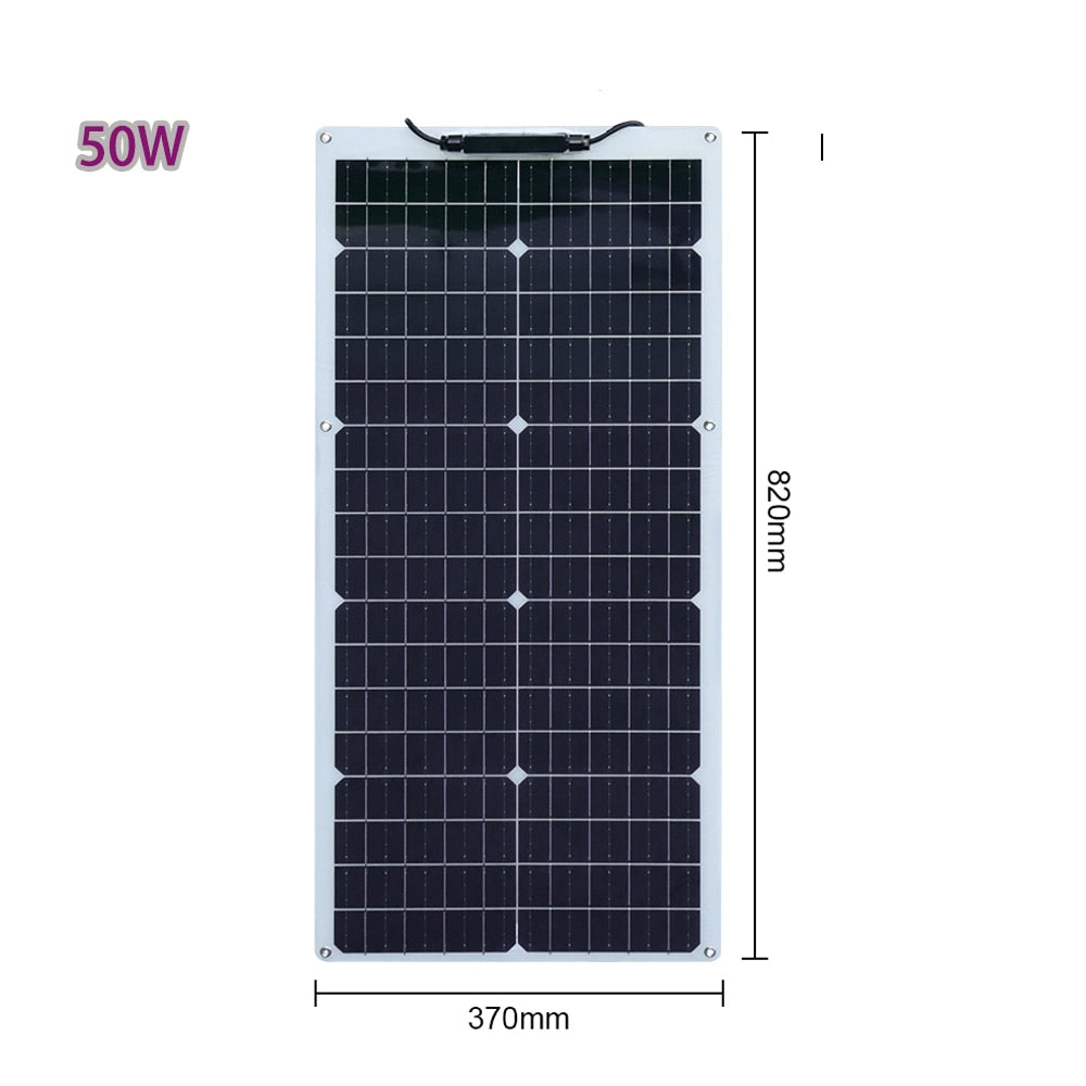 12v solar panels 50w 100w 120w solar system balcony photovoltaic panel for home car boat camper 12v battery charger waterproof